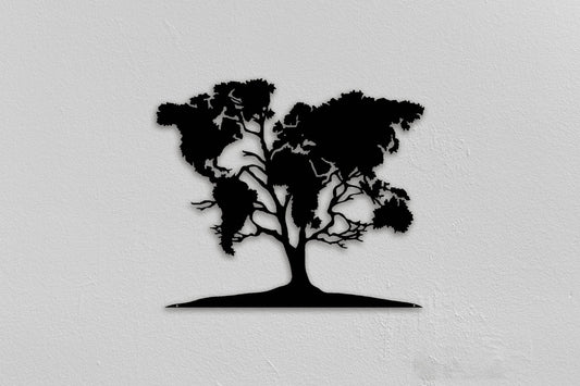 World Map Christmas Gifts Weltkarte Tree Art Carte Du Monde World Map Wall Decor Metal Art Metal Sculpture