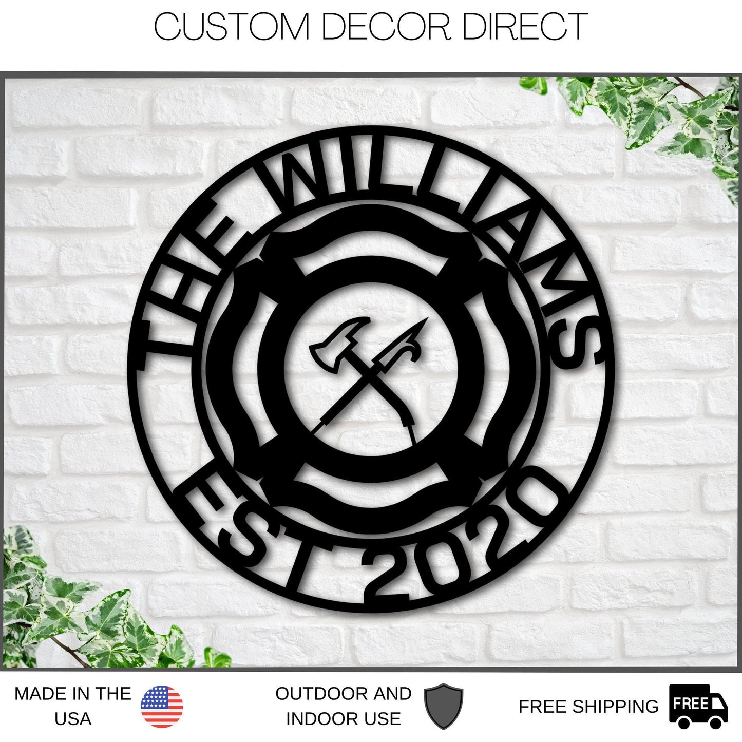 Custom Firefighter Metal Sign, Personalized Maltese Cross Sign, Fireman Gift, Fire Station Sign, Firefighter Name Sign, Firefighter Gift Laser Cut Metal Signs Custom Gift Ideas