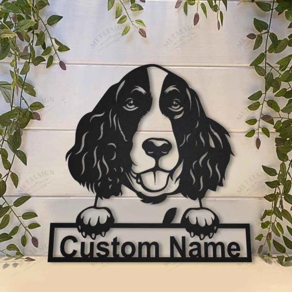 English Springer Spaniel Personalized Metal Wall Decor, Cut Metal Sign, Metal Wall Art, Metal House Sign Laser Cut Metal Signs Custom Gift Ideas