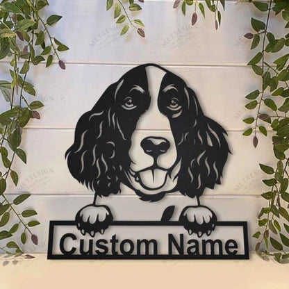 English Springer Spaniel Personalized Metal Wall Decor, Cut Metal Sign, Metal Wall Art, Metal House Sign Laser Cut Metal Signs Custom Gift Ideas