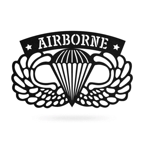 Airborne Emblem Wall Deeeecor Cut Metal Sign Metal House Sign