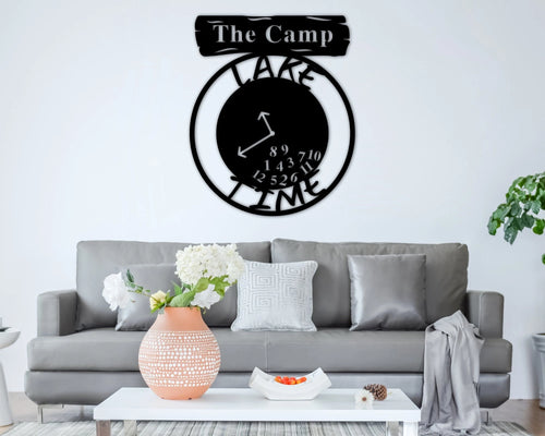 Personalized Metal Clock, Family Name Clock, Housewarming Gift, Wedding Gift, Wall Decor, Personalized Gift, Personalized Metal Sign Gift, Metal Laser Cut Metal Signs Custom Gift Ideas