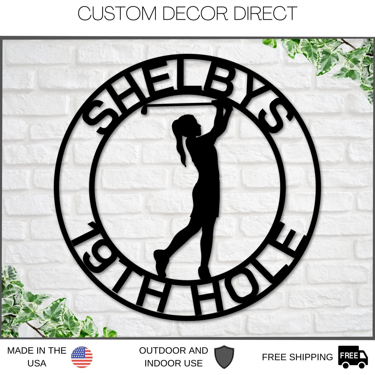 Golf Sign, Golf Gift For Girls, Personalized Golf Sign For Girls Room, Metal Golf Sign, Coach Sign, Sports Decor, Golf Coach Sign, Girl Golf Laser Cut Metal Signs Custom Gift Ideas