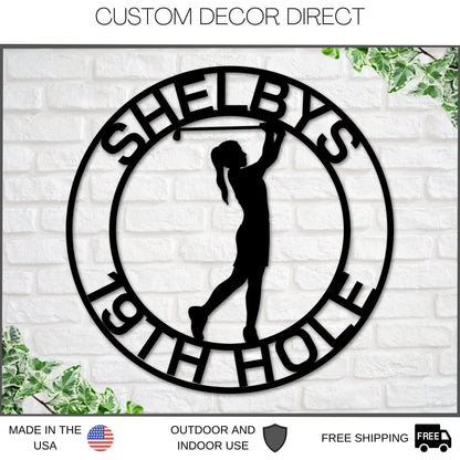 Golf Sign, Golf Gift For Girls, Personalized Golf Sign For Girls Room, Metal Golf Sign, Coach Sign, Sports Decor, Golf Coach Sign, Girl Golf Laser Cut Metal Signs Custom Gift Ideas