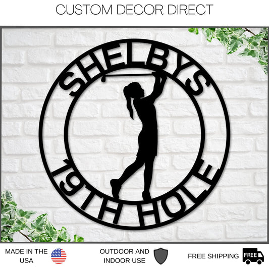 Golf Sign, Golf Gift For Girls, Personalized Golf Sign For Girls Room, Metal Golf Sign, Coach Sign - metal sign