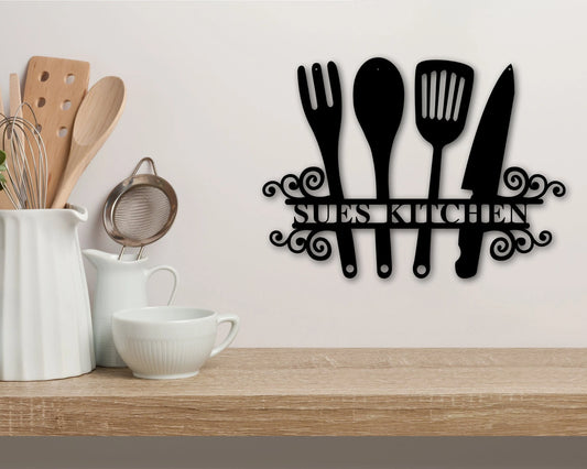 Personalized Kitchen Sign, Custom Sign For Kitchen, Gift For Her, Kitchen Decor, Custom Restaurant Sign - metal sign