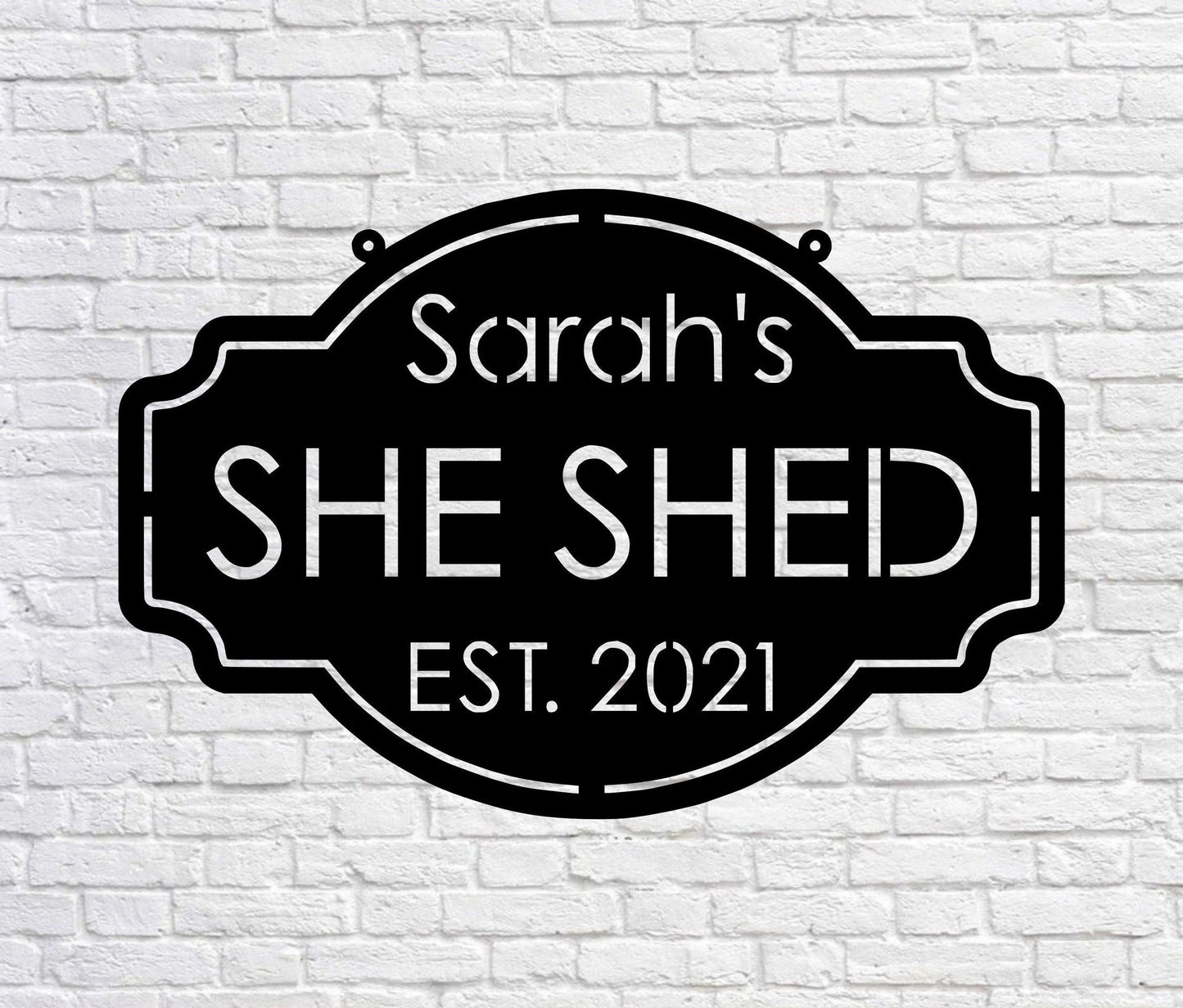 Personalized She Shed Sign, Est Sign, Custom She Shed Gift Idea, She Shed Wall Decor, Gift For Wife, Craft Room Decor Laser Cut Metal Signs Custom Gift Ideas
