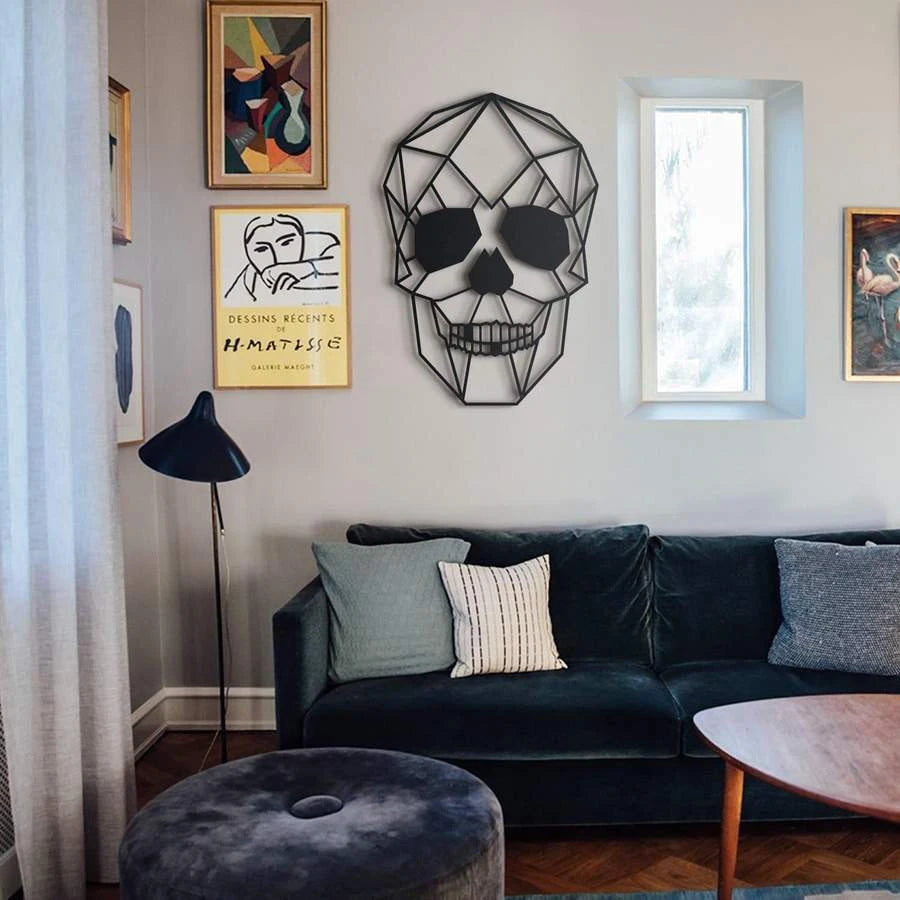 Geometric Skull Decor Wall Art Cut Metal Sign Laser Cut Metal Signs Custom Gift Ideas