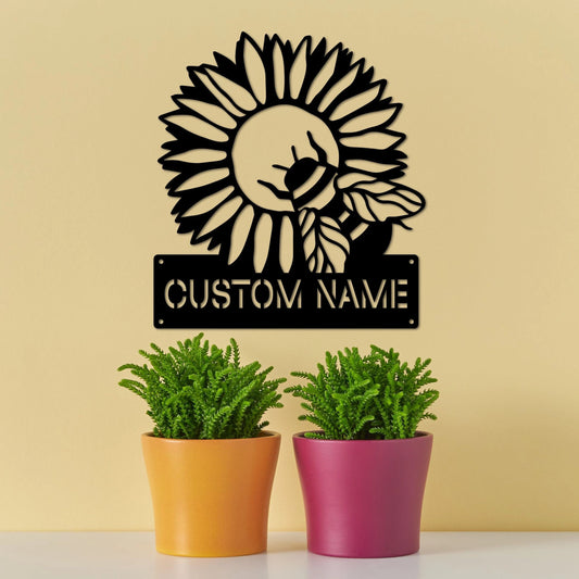 Personalized Bee Metal Wall Art, Metal Bee Garden Decor, Metal Bee Garden Gift, Honey Bee Art, Metal Bee - metal sign