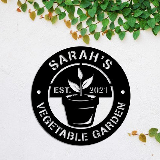 Metal Garden Sign, Custom Outdoor Garden Stake, Home Decor Gift For Gardening Lovers, Metal Laser Cut Metal Signs Custom Gift Ideas - 8 inches - metal sign