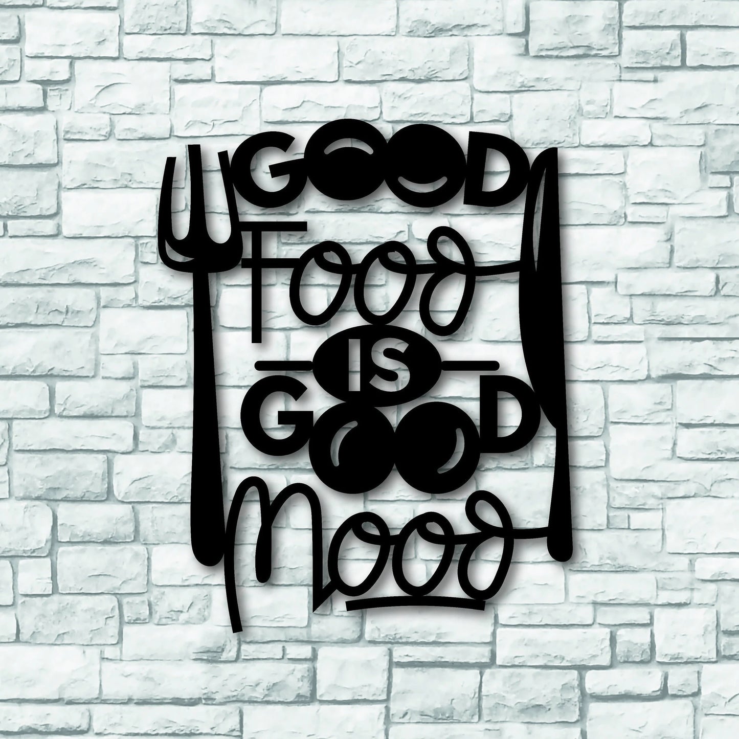 Good Food Is Good Mood Kitchen Wall Decor Kitchen Metal Sign