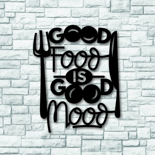 Good Food Is Good Mood Kitchen Wall Decor Kitchen Metal Sign