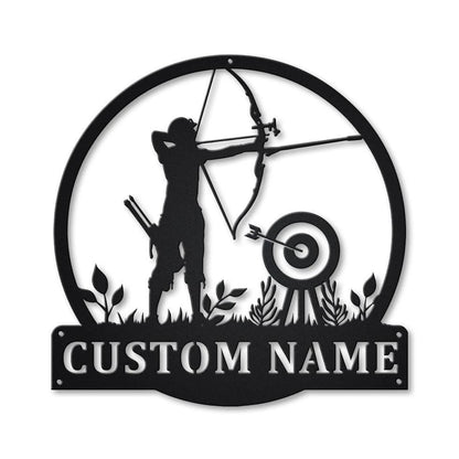 Personalized Archery Sport Monogram Metal Sign Art, Custom Archery Sport Metal Sign, Hobbie Gifts, Sport Gift, Birthday Gift Laser Cut Metal Signs Custom Gift Ideas