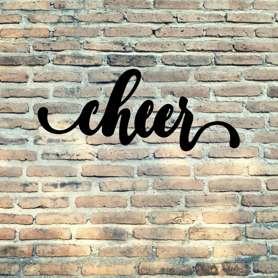 Cheer Sign Cut Metal Sign Wall Decor Metal Sign Metal Art