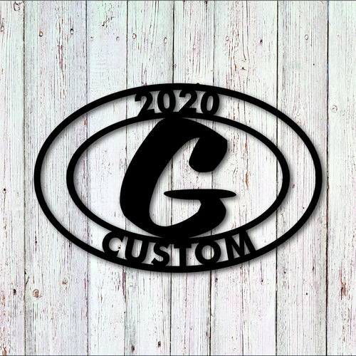 Personalized Family Name Metal Sign, Custom Metal Sign, Initial Metal Monogram, Custom Housewarming Gift, Wedding Monogram, Anniversary Laser Cut Metal Signs Custom Gift Ideas