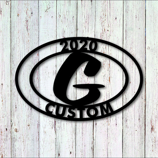 Personalized Family Name Metal Sign, Custom Metal Sign, Initial Metal Monogram, Custom Housewarming Gift - wedding detail