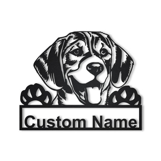 Personalized Beagle Dog Metal Sign Art, Custom Beagle Dog Metal Sign, Dog Gift, Birthday Gift, Animal - metal sign
