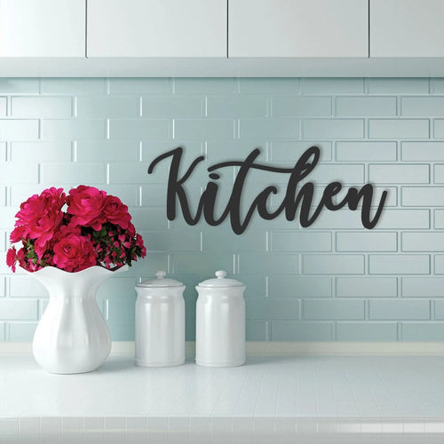 Kitchen Decor, Custom Kitchen Sign, Metal Kitchen Word, Farmhouse Decor, Housewarming Gift, Kitchen Wall Art, Realtor Closing Gift Laser Cut Metal Signs Custom Gift Ideas