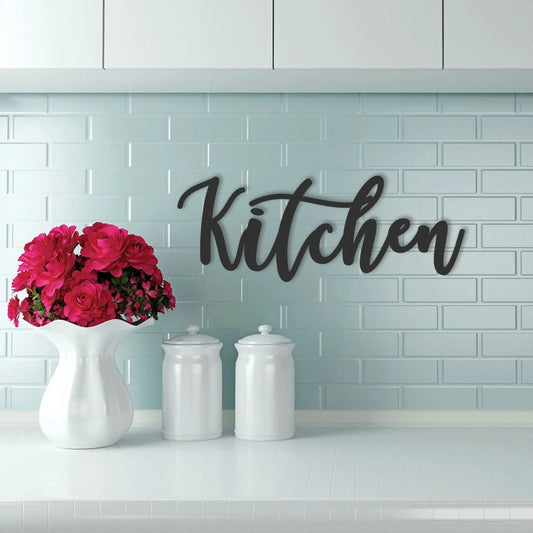 Kitchen Decor, Custom Kitchen Sign, Metal Kitchen Word, Farmhouse Decor, Housewarming Gift, Kitchen Wall - metal sign