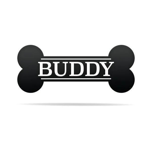 Metal Dog Bone Name Sign Cut Metal Sign Metal House Sign - 8 inches - metal sign