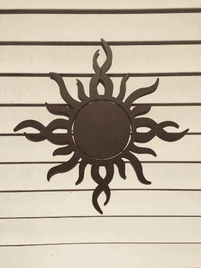 Garden Modern Sun Cut Metal Sign Metal House Sign - 8 inches - metal sign