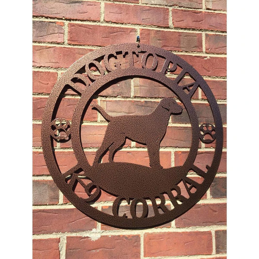 Labrador Dog Sign Cut Metal Sign Metal House Sign - 8 inches - metal sign