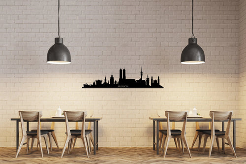 Munchen City Silhouette Metal Wall Art, Munich Metal Wall Decor, Housewarming Gift, Home Office Living Room Decoration, Wall Hangings,, Metal Laser Cut Metal Signs Custom Gift Ideas