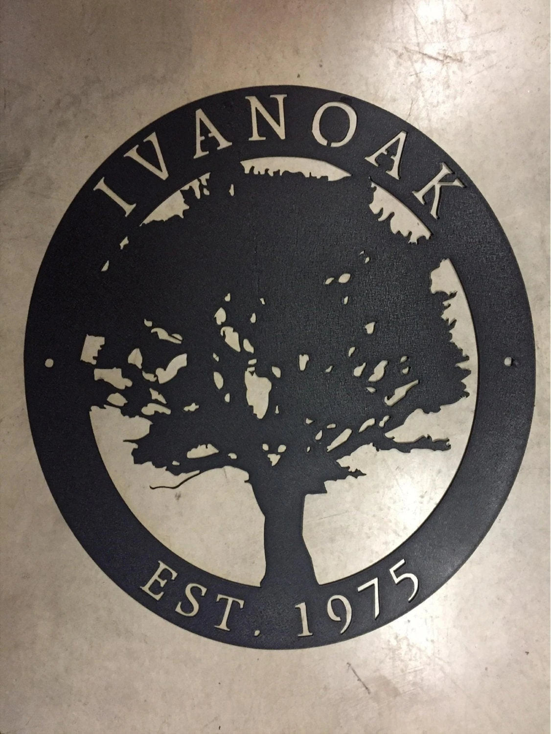 Metal Oak Tree Sign Oak Tree Sign With Your Name Metal House Sign