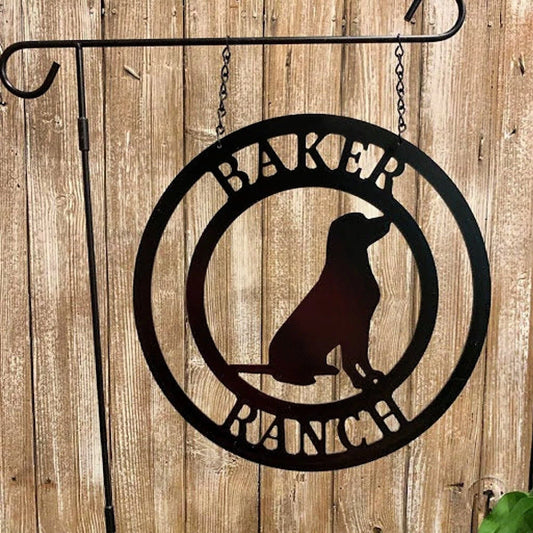Dog Lover Personalized Family Wall Decor Or Door Hanger, Metal Acm Sign, Great Personalized Gift Idea For - metal sign