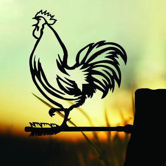 Rooster Cockadoodledoo Metal Art Garden Signs Cut Metal Sign Metal House Sign - 8 inches - metal sign