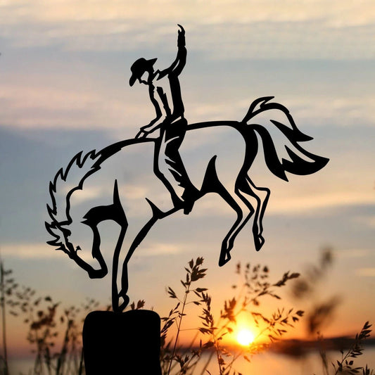 Rodeo Ride Metal Art Garden Signs Cut Metal Sign Metal House Sign - 8 inches - metal sign