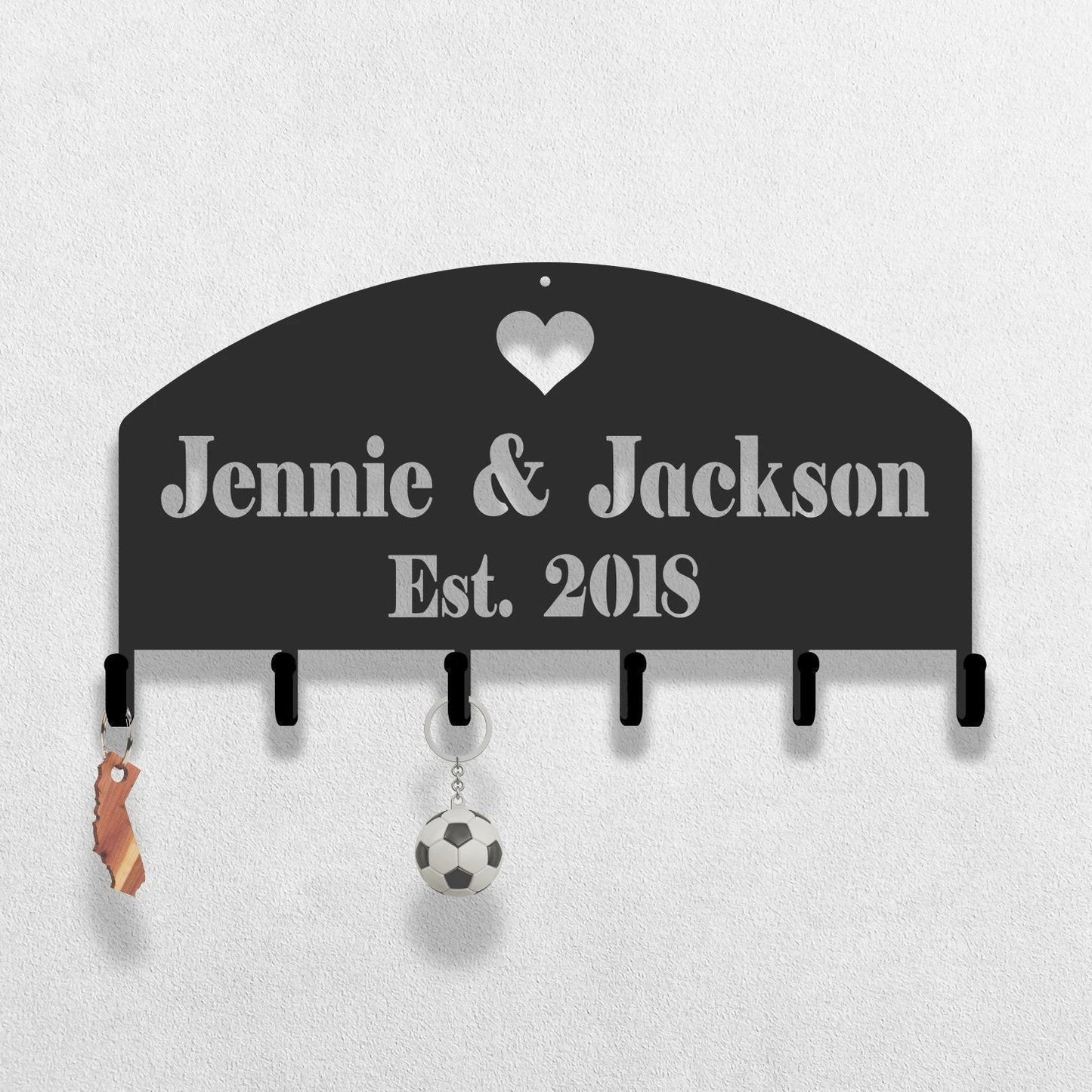 Personalized Key Holder Name Key Rack Medal Holder Wall Key Holder Wedding Gift Housewarming Gift Custom Key Hanger Gift For Couple