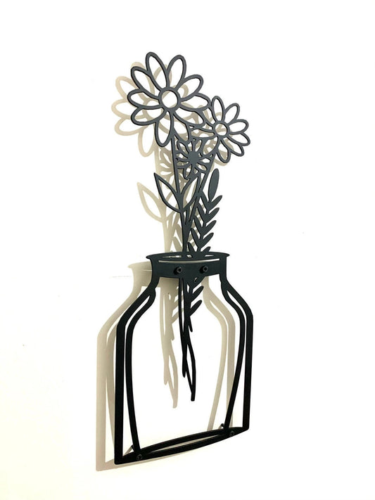 Spring Flowers (Design 1) Cut Metal Sign Laser Cut Metal Signs Custom Gift Ideas - 8 inches - metal sign