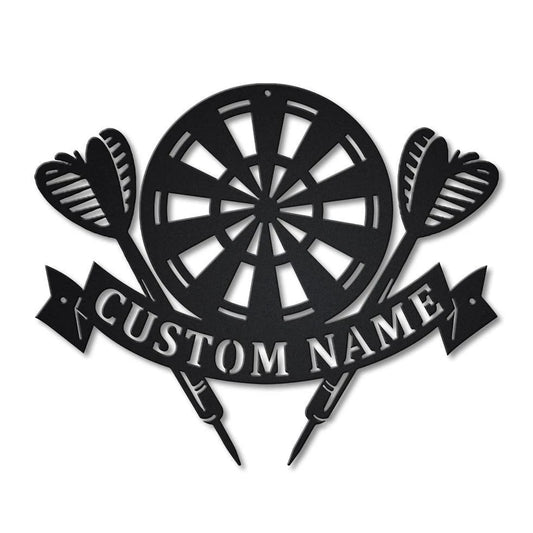 Personalized Darts Sport Monogram Metal Sign Art, Custom Darts Sport Metal Sign, Hobbie Gifts, Sport - metal sign