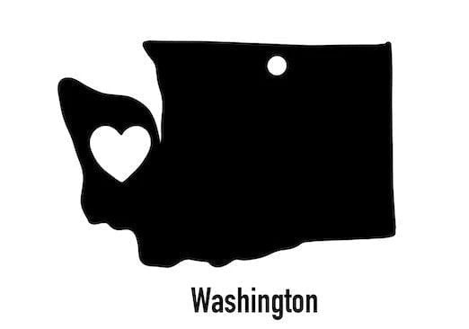 Washington State Ornament Cut Metal Sign Wall Decor Metal Sign Metal Art