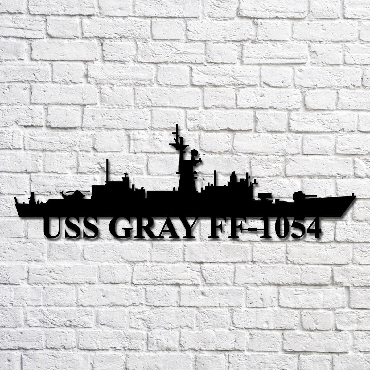 Uss Gray Ff1054 Navy Ship Metal Art, Custom Us Navy Ship Cut Metal Sign, Gift For Navy Veteran, Navy Ships Silhouette Metal Art, Navy Home Decor Laser Cut Metal Signs Custom Gift Ideas
