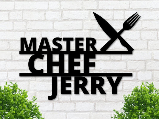 Personalized Master Chef Sign, Personalized Chef Sign, Personalized Kitchen Sign, Chef Sign, Kitchen - metal sign