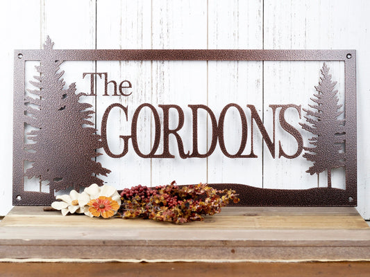Family Name Custom Metal Sign, Family Name Sign, Last Name Sign, Outdoor Sign, Metal Wall Art, Custom - metal sign