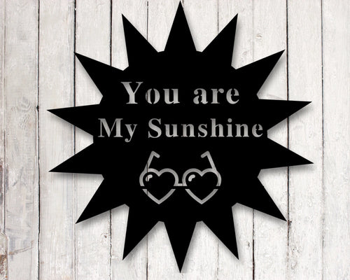 Beach House Sign You Are My Sunshine Sign Custom Metal Sign Gift For Her Gift For Her Heart Sign Beach Sign Custom Date Gift