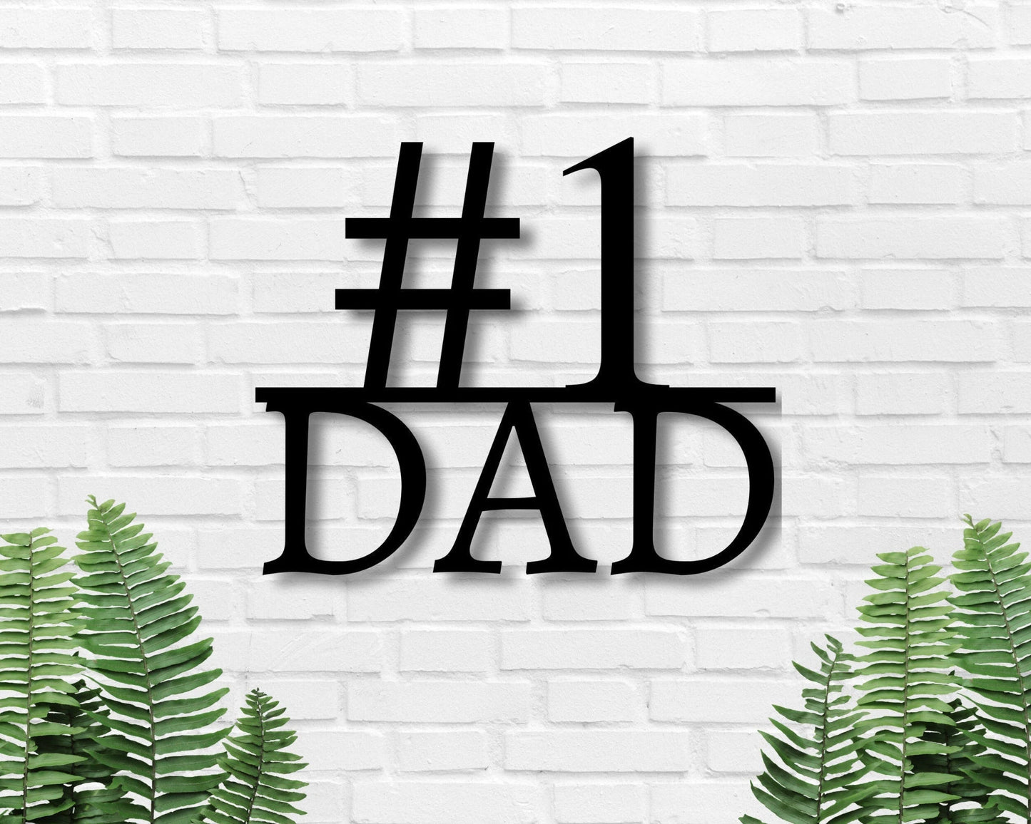 Number 1 Dad Gifts For Dad Father's Day Gift Gifts For Him Sign For Dad Metal Sign Wall Hanger Number 1 Sign Steel Rustic For Him