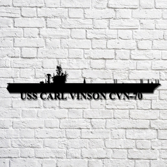 Uss Carl Vinson Cvn70 V2 Navy Ship Metal Art, Custom Us Navy Ship Cut Metal Sign, Gift For Navy Veteran - metal sign