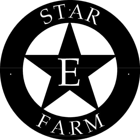 Huge Metal Star Sign With Star And Custom Name Metal House Sign - 8 inches - metal sign