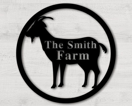 Goat Farm Metal Sign, Custom Goat Sign, Personalized Goat Barn Sign, Goat Metal Wall Art, Goat Farmer - metal sign