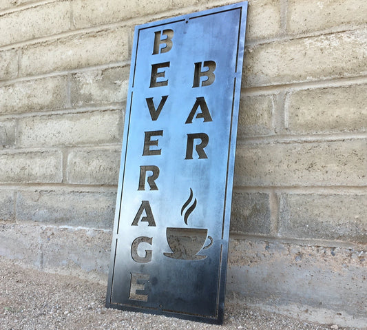 Custom Coffee Sign Metal Coffee Sign Coffee Bar Sign Family Bar Sign - 8 inches - metal sign