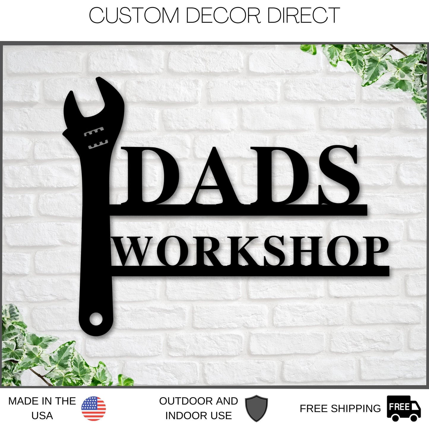Dads Workshop, Dads Garage Sign, Fathers Day Gift, Metal Sign, Gift For Husband, Sign For Dad, Personalized Dad Sign, Dad Sign, Gift For Dad Laser Cut Metal Signs Custom Gift Ideas