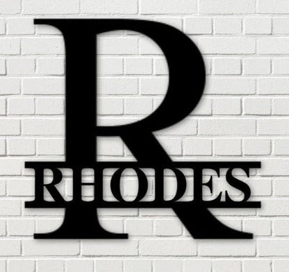 Custom Metal Signs Monogram Wall Decor Last Name Sign Family Name Sign Personalized Wedding Gift Custom Metal Art