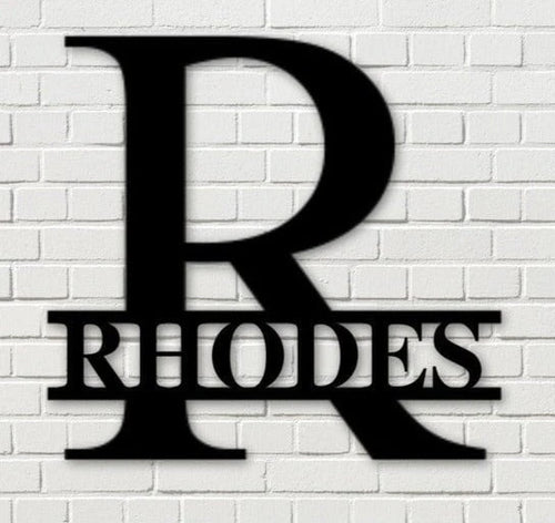 Custom Metal Signs Monogram Wall Decor Last Name Sign Family Name Sign Personalized Wedding Gift Custom Metal Art