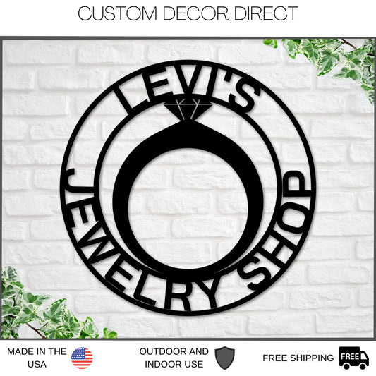 Jewelry Shop Sign, Personalized Jeweler Sign, Gift For Jeweler, Jewelry Shop Decor, Jewelry Business - metal sign