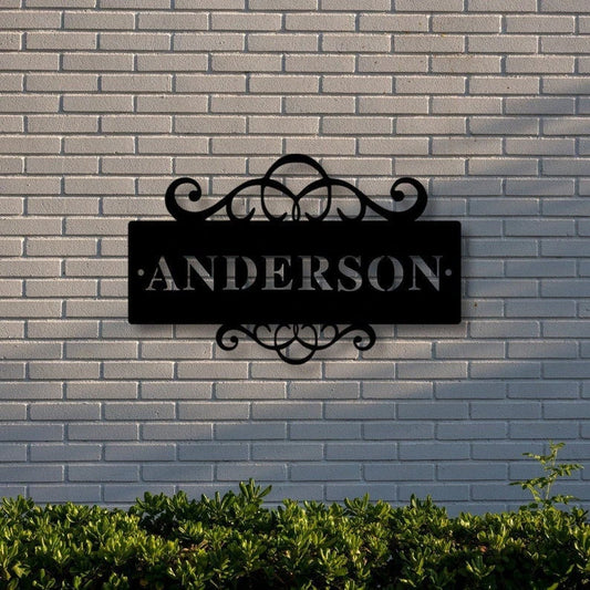 Custom Family Name Sign Metal Name House Sign Personalized Outdoor Family Sign Outdoor Decor Metal Sign - 8 inches - metal sign