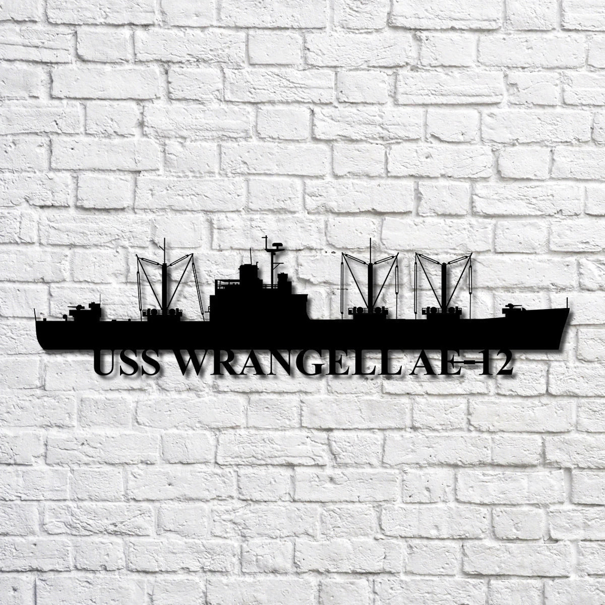 Uss Wrangell Ae12 Navy Ship Metal Art, Custom Us Navy Ship Cut Metal Sign, Gift For Navy Veteran, Navy Ships Silhouette Metal Art, Navy Home Decor Laser Cut Metal Signs Custom Gift Ideas